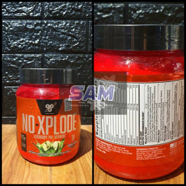 Suplemen Fitness BSN NO Xplode 30 serving Malang Pre workout