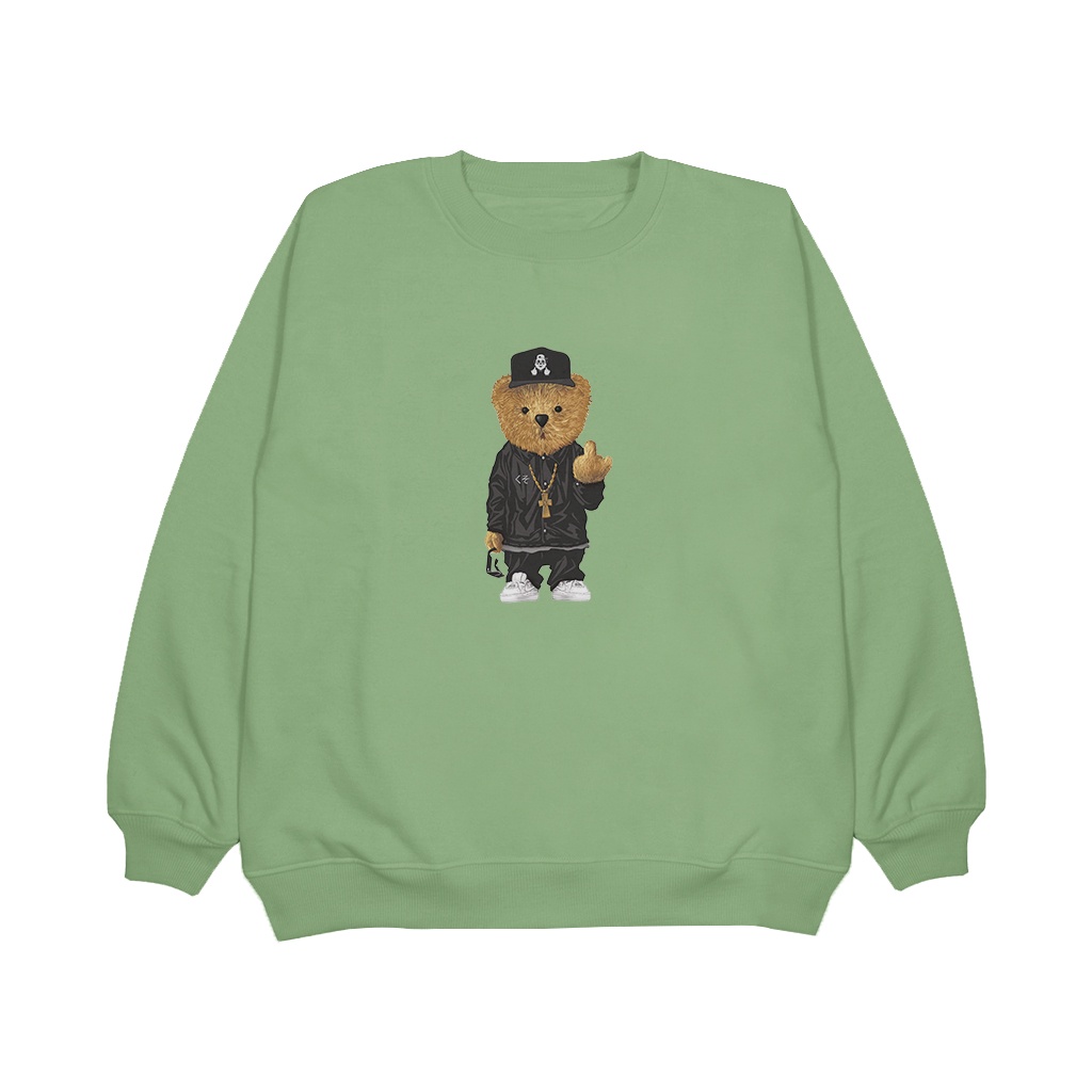 Pojokfashion - Sweater Pria / Wanita Crewneck ( Bearfuck ) Sweatshirt Bahan Fleece Halus &amp; Tebal