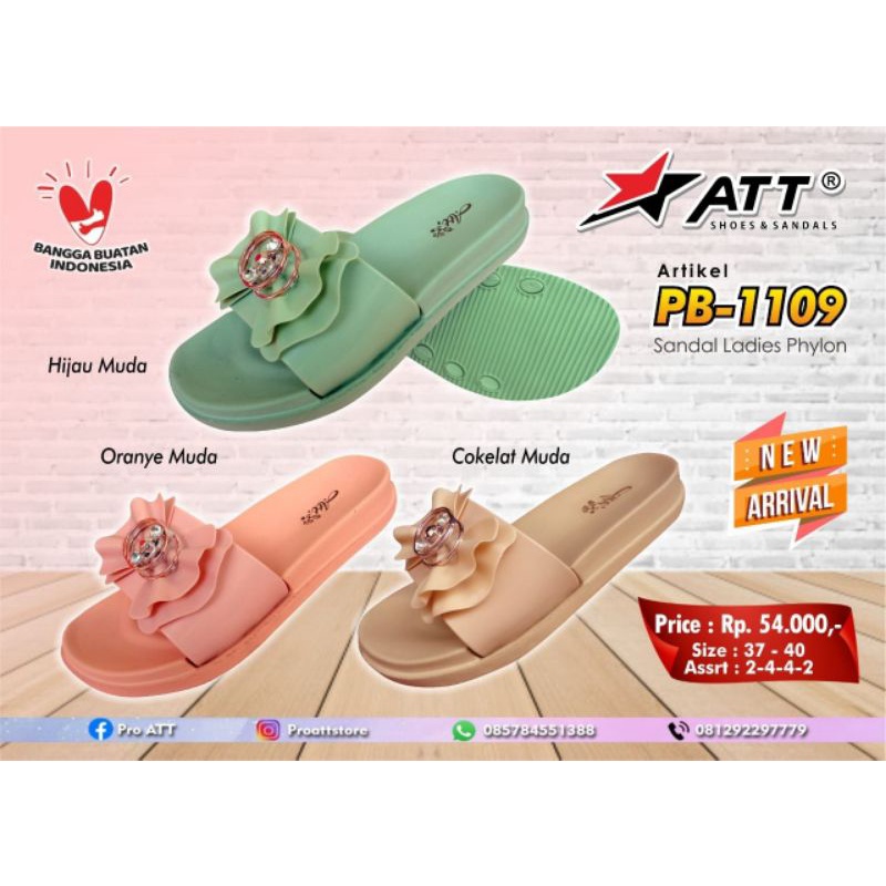 sandal ATT PB 1109 sandal selop wanita motif pita