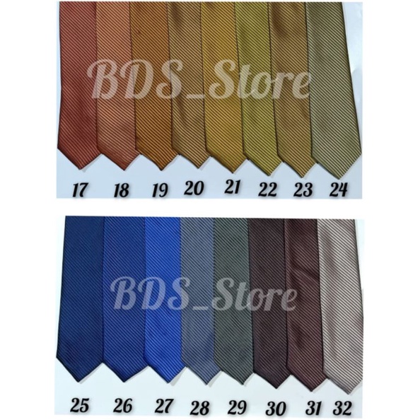 Dasi Pria Motif Salur Warna Biru Navy Ukuran medium 3inchi