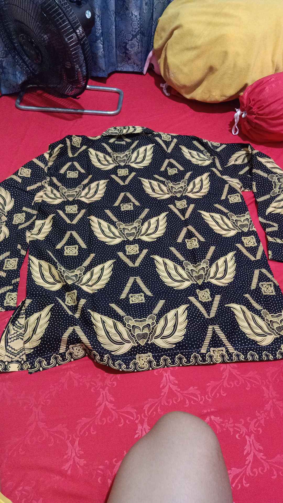 Kemeje Batik Baduy Tapak Kebo Biru Lengan Panjang