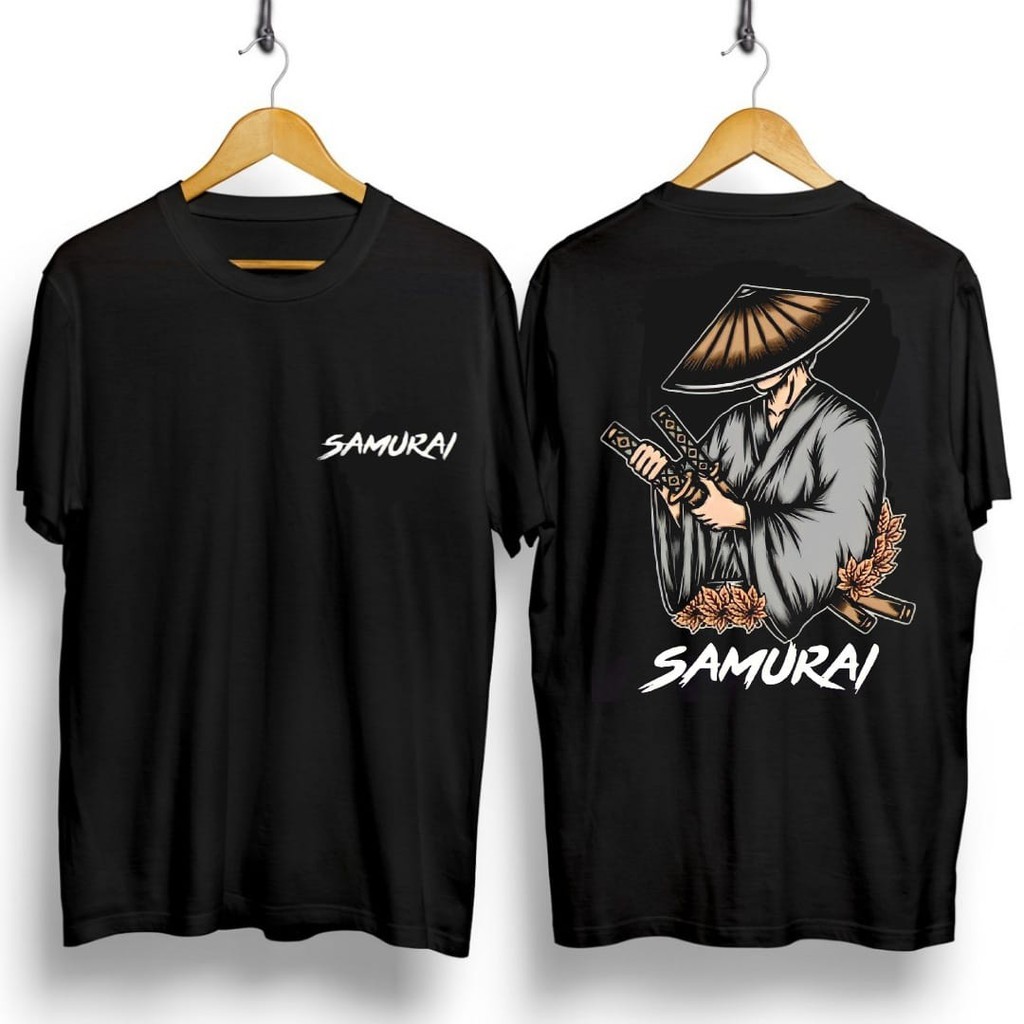 KAOS DISTRO PRIA SAMURAI KAJIRO KATANA Ready Ukuran L dan XL / Kaos Pria lengan pendek - Bunny shop