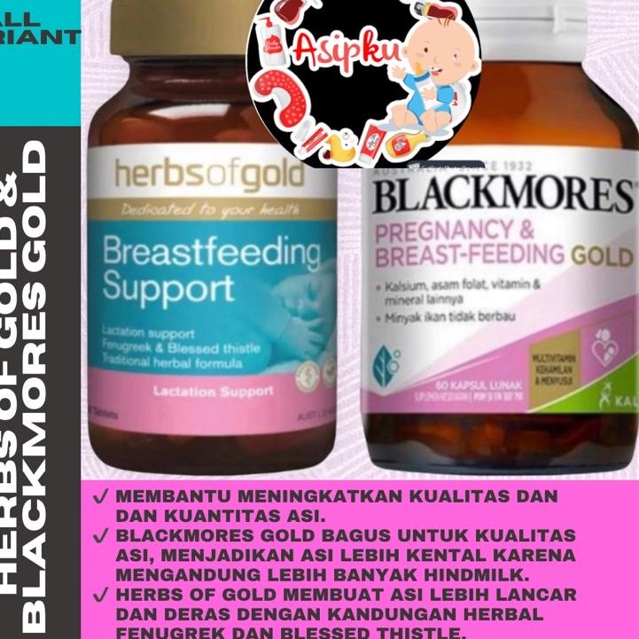 Model Baru.. Herbs of Gold + Blackmores Gold (Duet Booster Asi)
