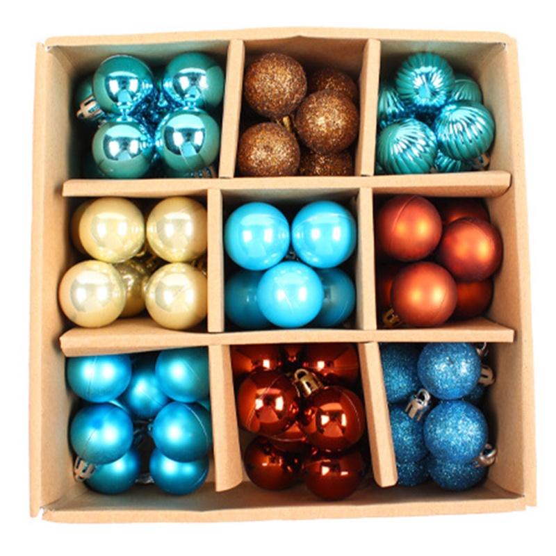 99pcs / Set Ornamen Bola Kecil Ukuran 1.2 Inch Untuk Dekorasi Pohon Natal