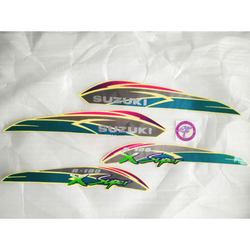 striping polet sticker suzuki a100 x super