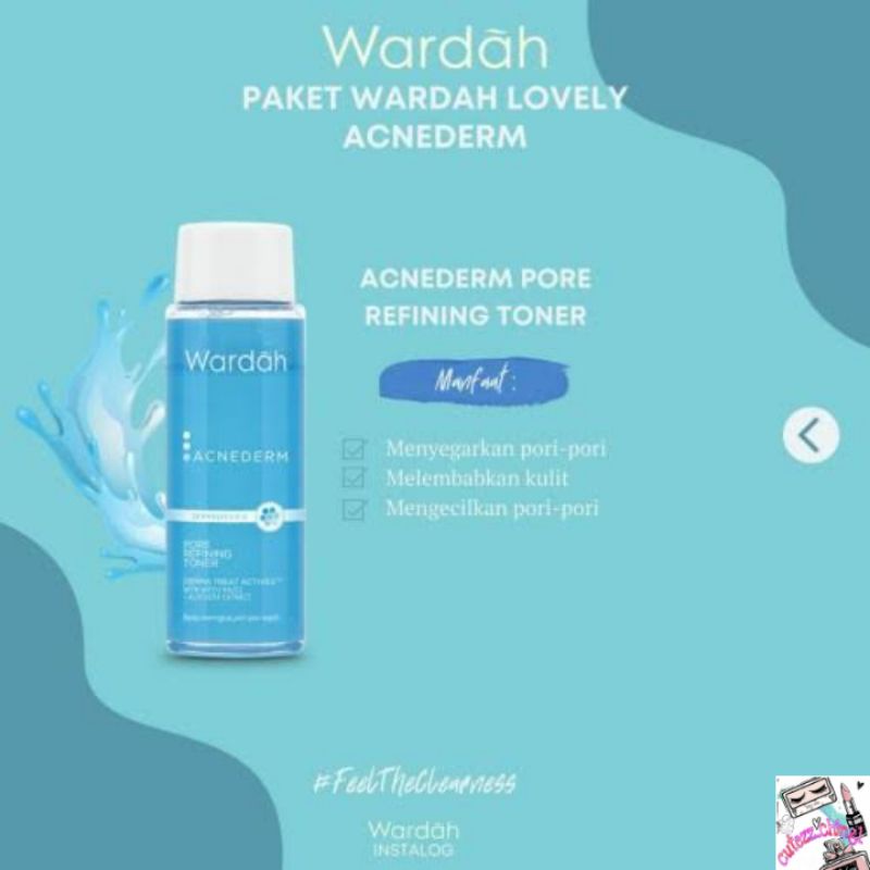 ☃Cutezz_Ching1☃Wardah Acnederm Pore Refining Toner 100ml