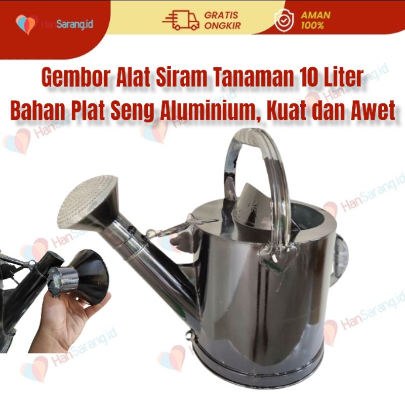 Gembor porot cocor aluminium seng alat penyiram tanaman 10 liter