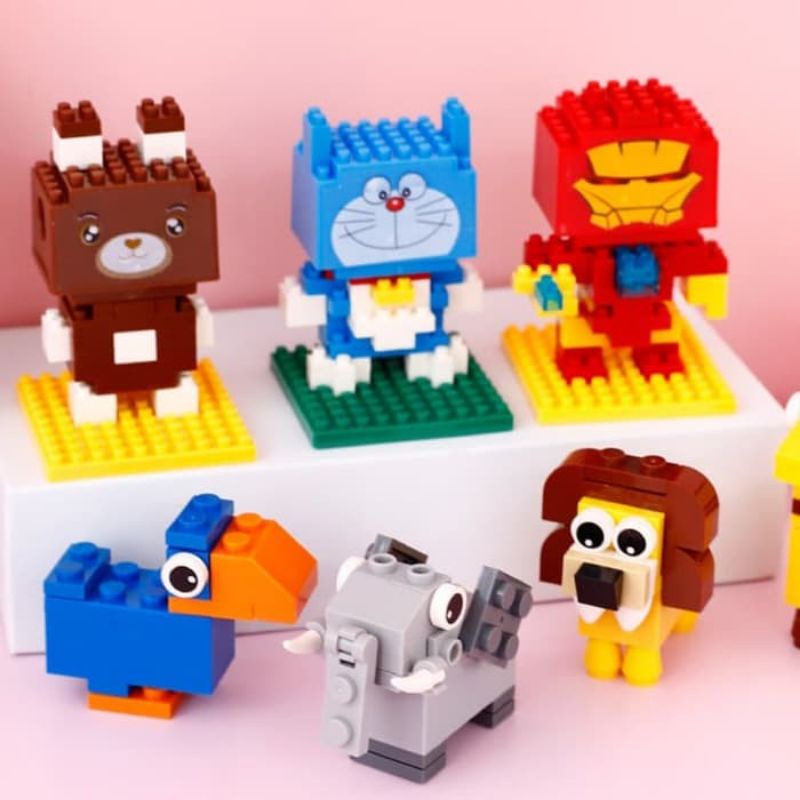

Rautan Serutan Pencil Sharpener Lego Bentuk Hewan Lucu Unik Simple Praktis Serbaguna DIY Edukasi