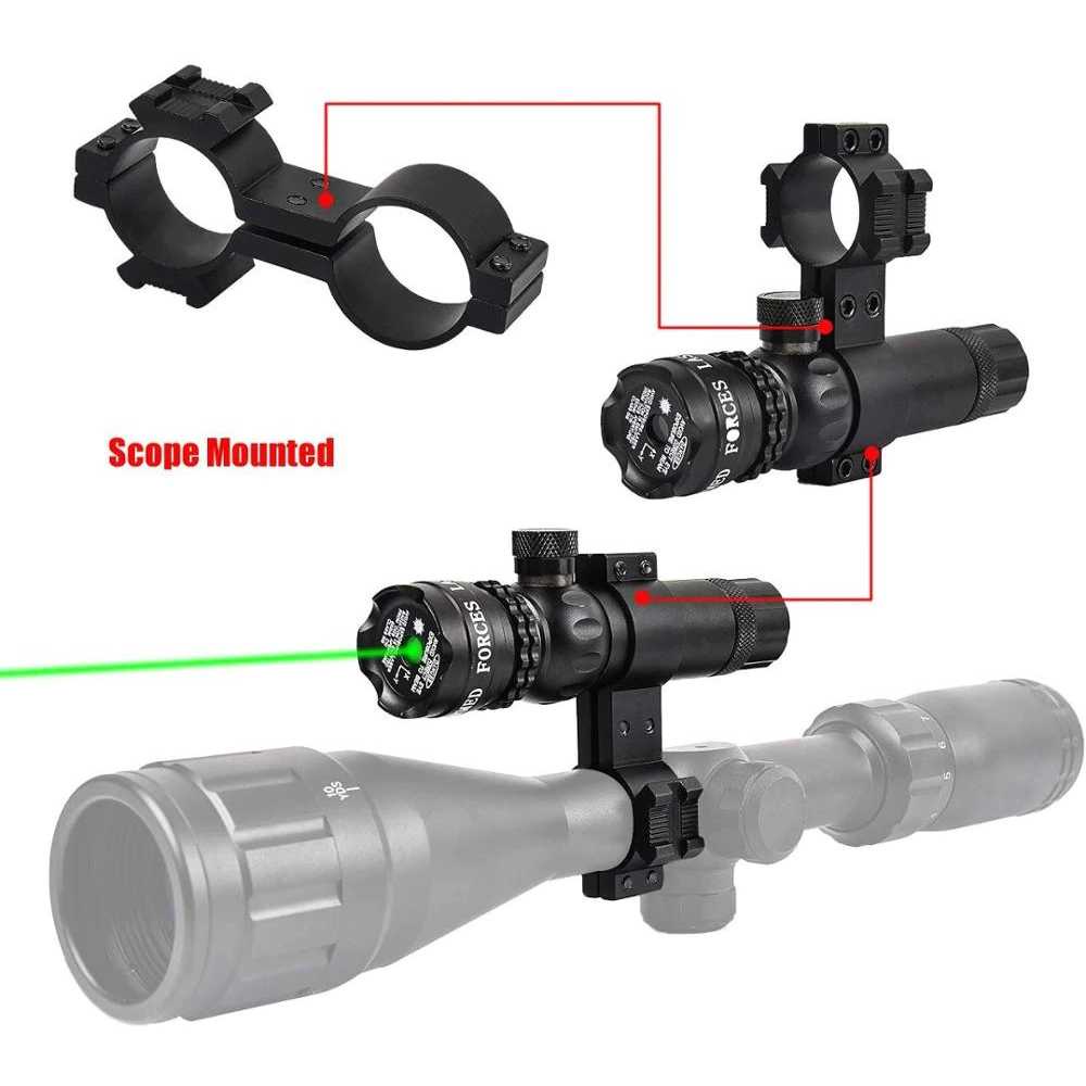 Souforce Tactical Red Dot Laser Gun Scope Airsoft + Baterai + Charger-Hitam