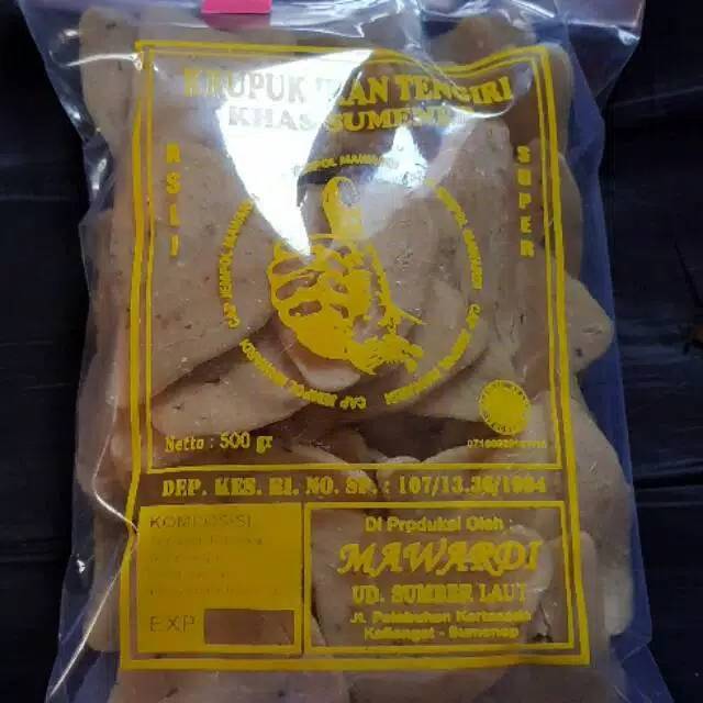 

Kerupuk Ikan Tengiri "Spesial" Cap Jempol Mawardi Asli Sumenep (500gr)
