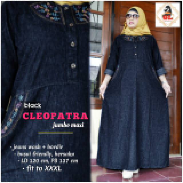 PAKAIAN WANITA /CEWEK CLEOPATRA JUMBO MAXI JEANS WASH LD120