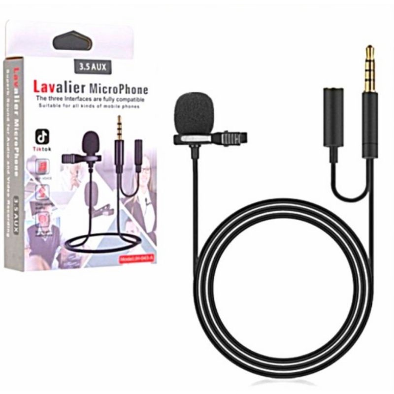 mic clip on lavalier lapel microphon audio 3,5 GL-142 untuk android dan ipone