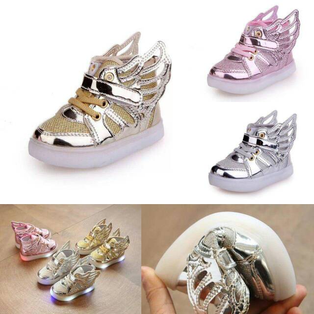 Sepatu Kids Abby LED A-68 anak wanita branded batam fashion import