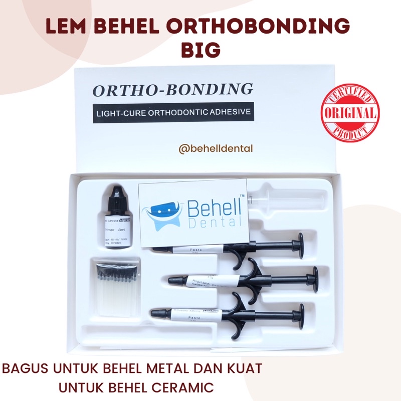 LEM BEHEL ORTHOBONDING LIGHT CURE ORIGINAL BIG // Lem Behel Light Curing Laser Perekat Behel Permanen Metal Ceramic Transparan - BEHELLDENTAL