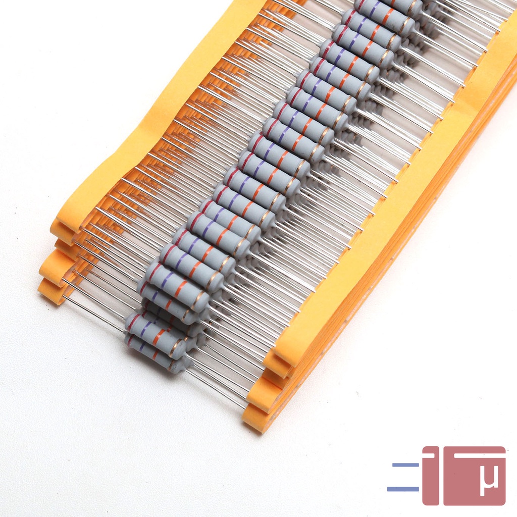 Resistor 27K 2W Metal Oxide 5% Taiwan Kaki Tembaga