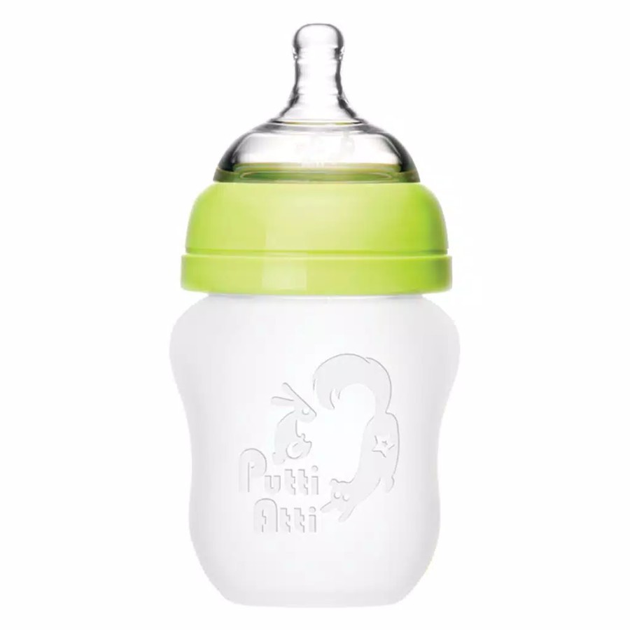 PUTTI ATTI SILICONE BABY BOTTLE 160ML - GREEN / BOTOL SUSU PUTTI ATTI