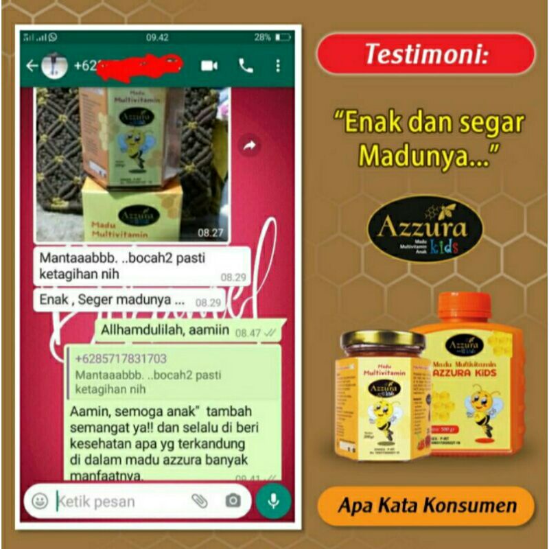 Madu Anak Azzura Kids 200gr Madu Multivitamin