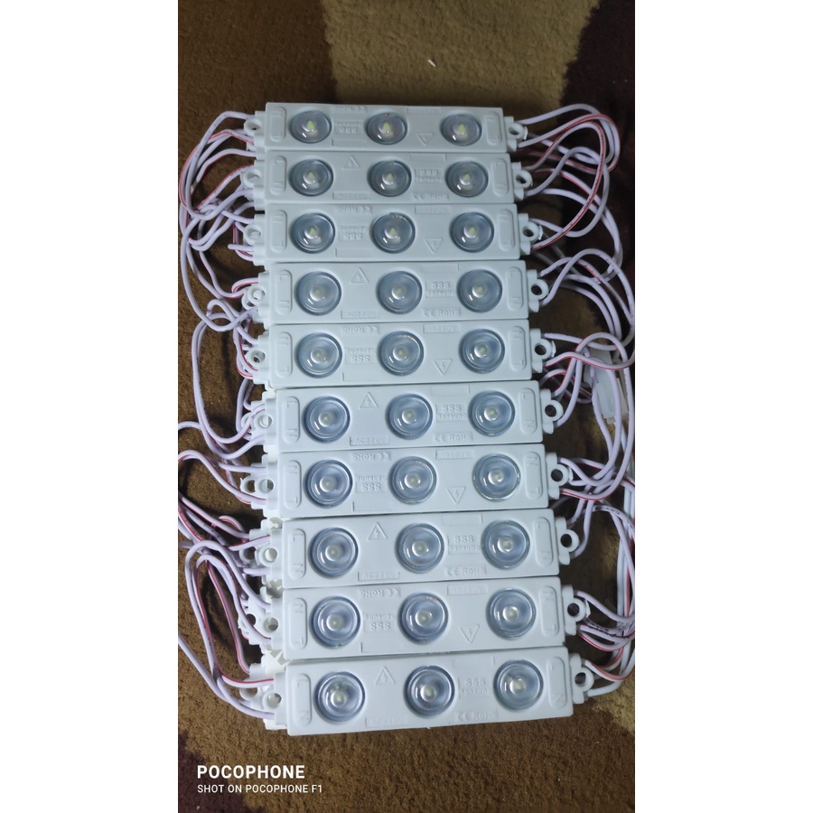 LED MODUL 3 Mata 220Volt. LED AC 220 Volt 3Mata Bisa langsung colok listrik PLN