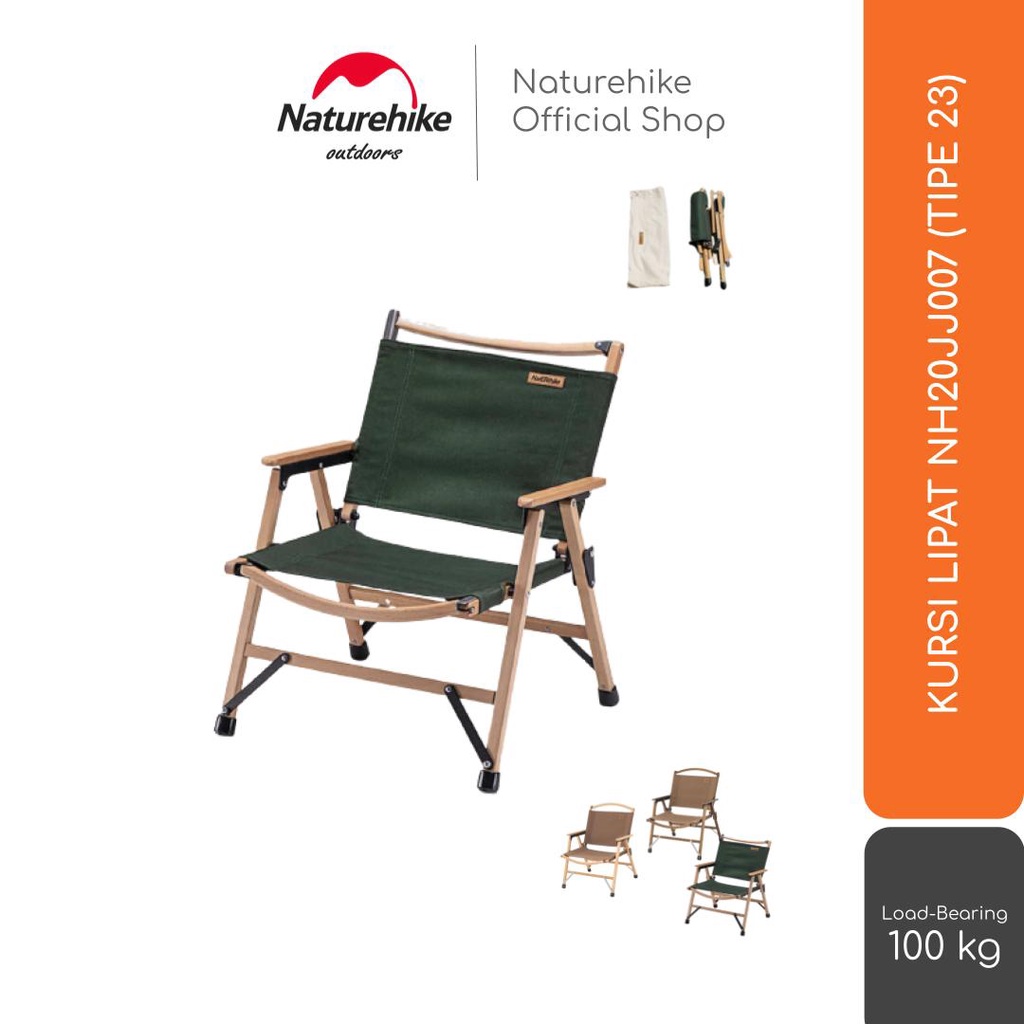 Naturehike Kursi Lipat NH20JJ007 Tipe 23 Portable Camping Mancing Outdoor Gunung Piknik Travelling