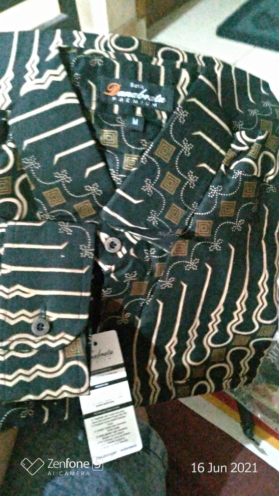 Kemeja Batik Lengan Panjang Danabrata Batik Pria Motif Seno Jarum Size M L Xl Xxl Regularrr