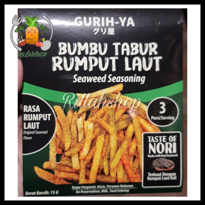 

BUMBU TABUR SEAWEED ORIGINAL/RASA RUMPUT LAUT 15 GRAM