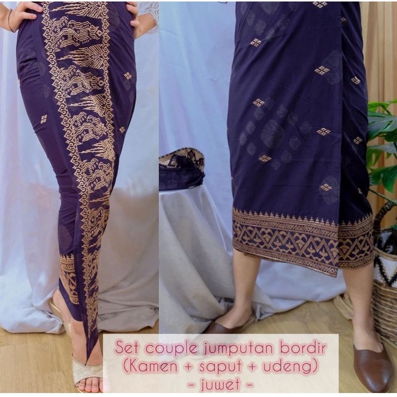 Set couple kamen bali bordir jumputan