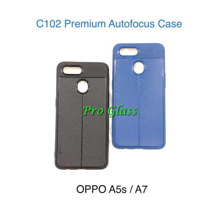 C102 OPPO A5s / A7 Auto Focus Case Premium TPU leather Silicon