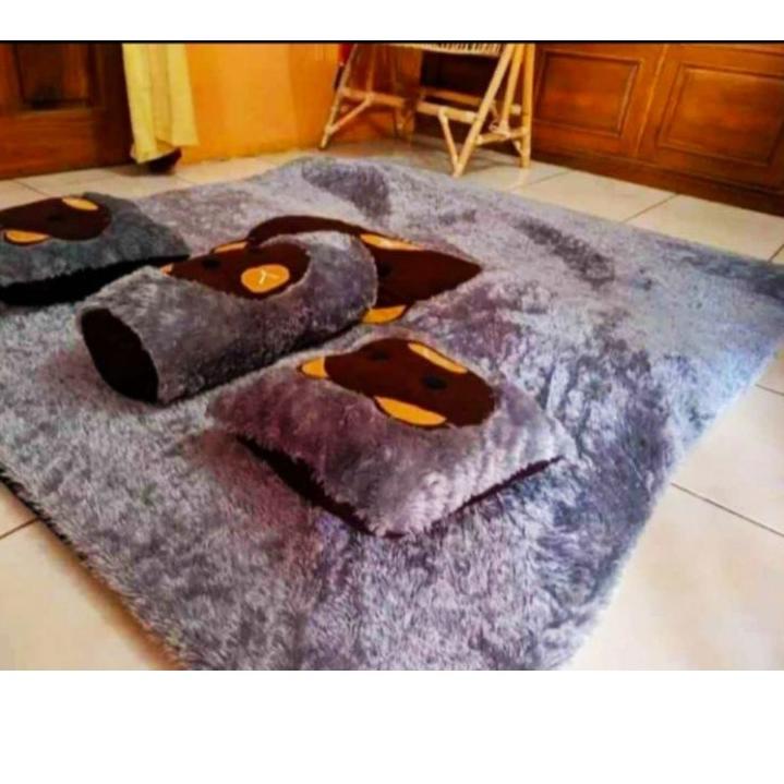 ㅏ PROMO CUCI GUDANG  KASUR KARPET/SURPET KARAKTER BULU JUMBO PLUS BANTAL LED DAN GULINGbantal d