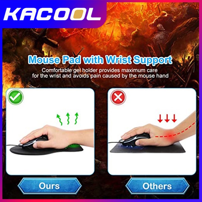 Mousepad Alas Mouse Bantalan Penyangga Pergelangan Tangan Alas Mouse Gaming Anti selip