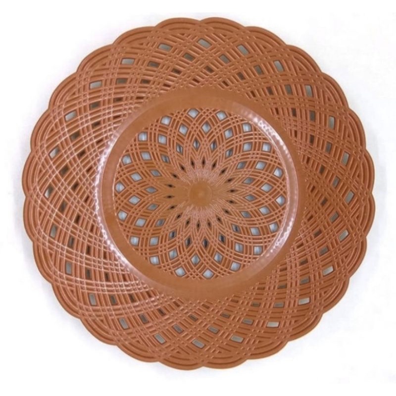 Piring Rotan Plastik • Piring Rotan Bahan Tebal
