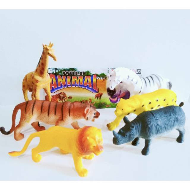 EJ - MAINAN BINATANG WILD ANIMAL BESAR ISI 6 PCSEJ -