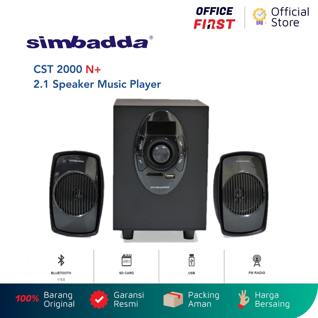 Simbadda CST 2000N + 2.1 Speaker Music Player Bluetooth Radio 2000 N +