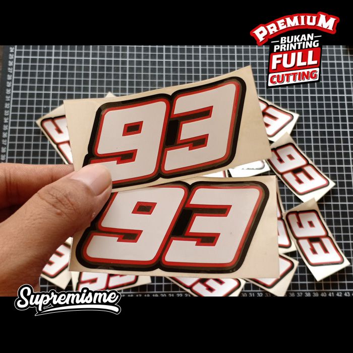 Stiker 93 Marc Marquez 2021 3 warna Sticker Motor Mobil 93 Marc Marquez  2021