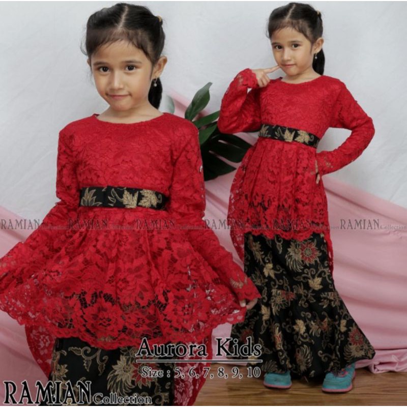 Kebaya anak // kebaya pinguin anak // kebaya brukat anak // dress pesta anak //  aurora anak // baju anak terbaru // Setelan Kebaya Anak Mewah Terbaru