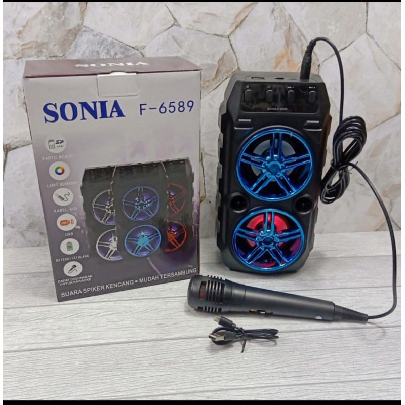 SPEAKER BLUETOOTH KARAOKE MIC PORTABLE SX2006/F6589 SONIA