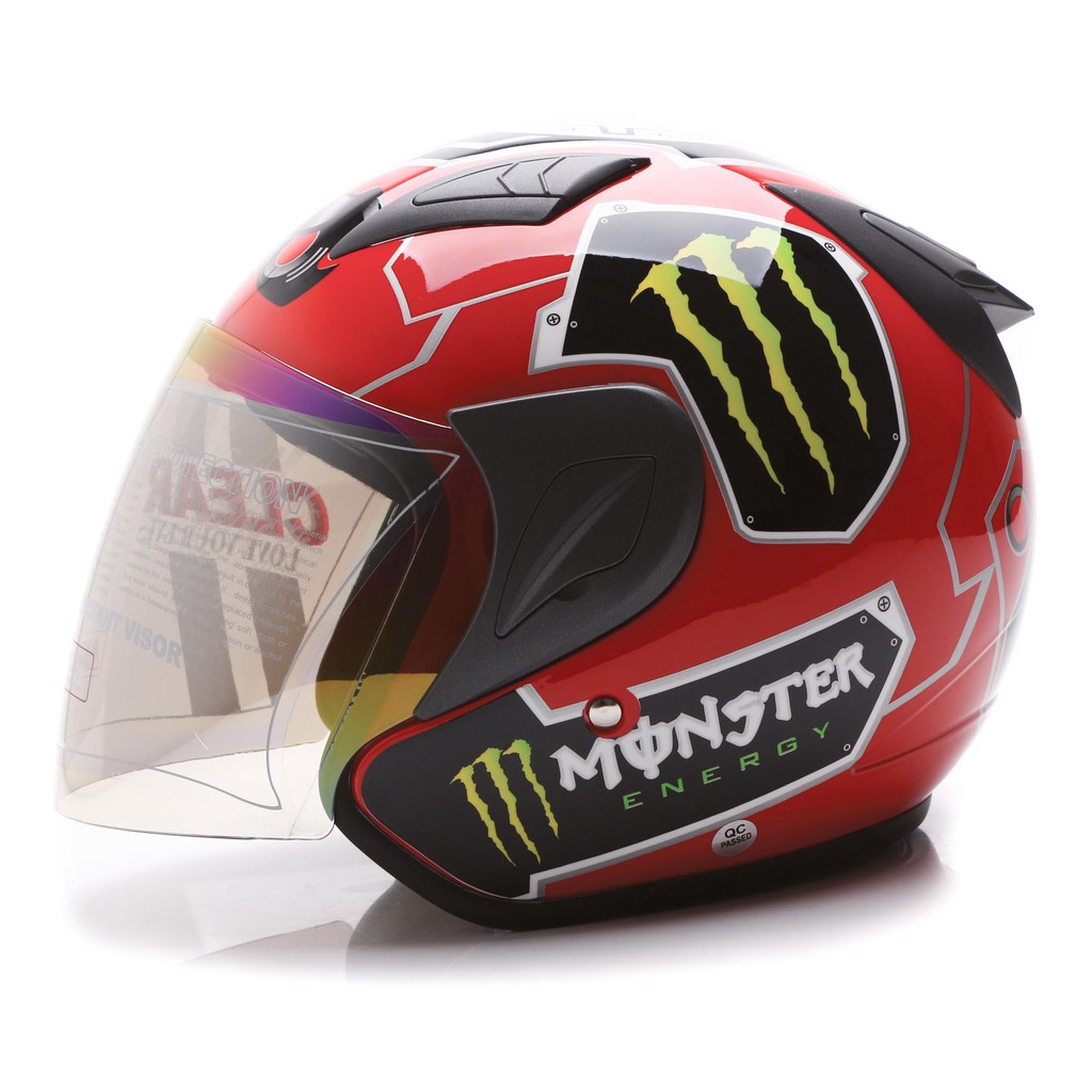 [Helm Dewasa] MSR Helmet Javelin - Monster - Merah + Promo Gratis Jaring Helm