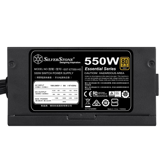 SILVERSTONE PSU ET550-HG 550W GOLD 80 PLUS MODULAR