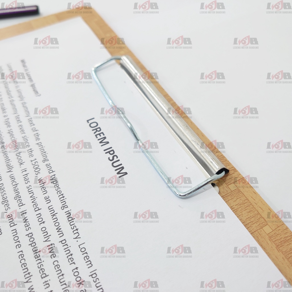 Clipboard Papan Jalan Alas Tulis Ujian Kertas Folio F4 Kayu