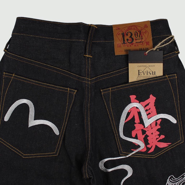 

EVISU 2000 Limited Edition Sumo Kiseru Embroidered Vintage Cut