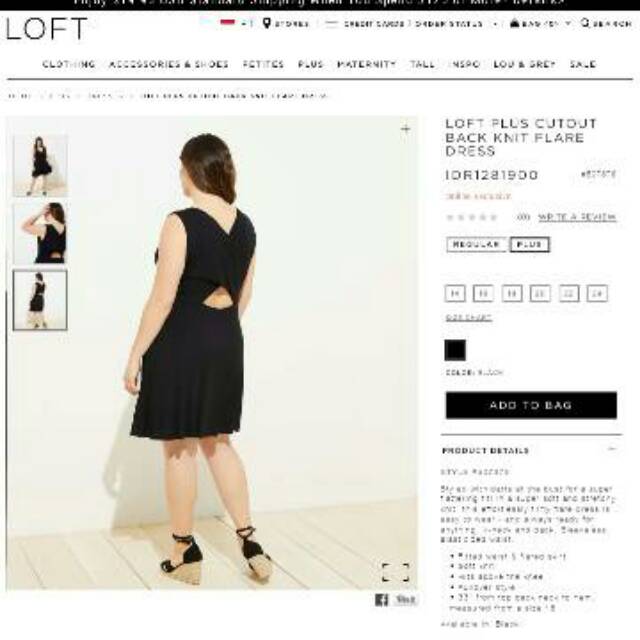 the loft black dress