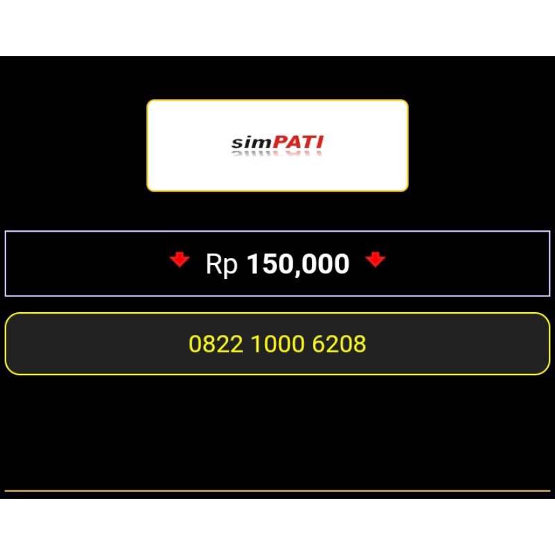 kartu perdana nomor cantik simpati 4g lte seri 1000 bmi11