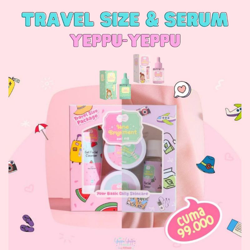 [BUY 1 FREE GIFT] Skincare Set/Serum Yeppu-Yeppu by Kiyowo/Skincare Set Sisca Kohl