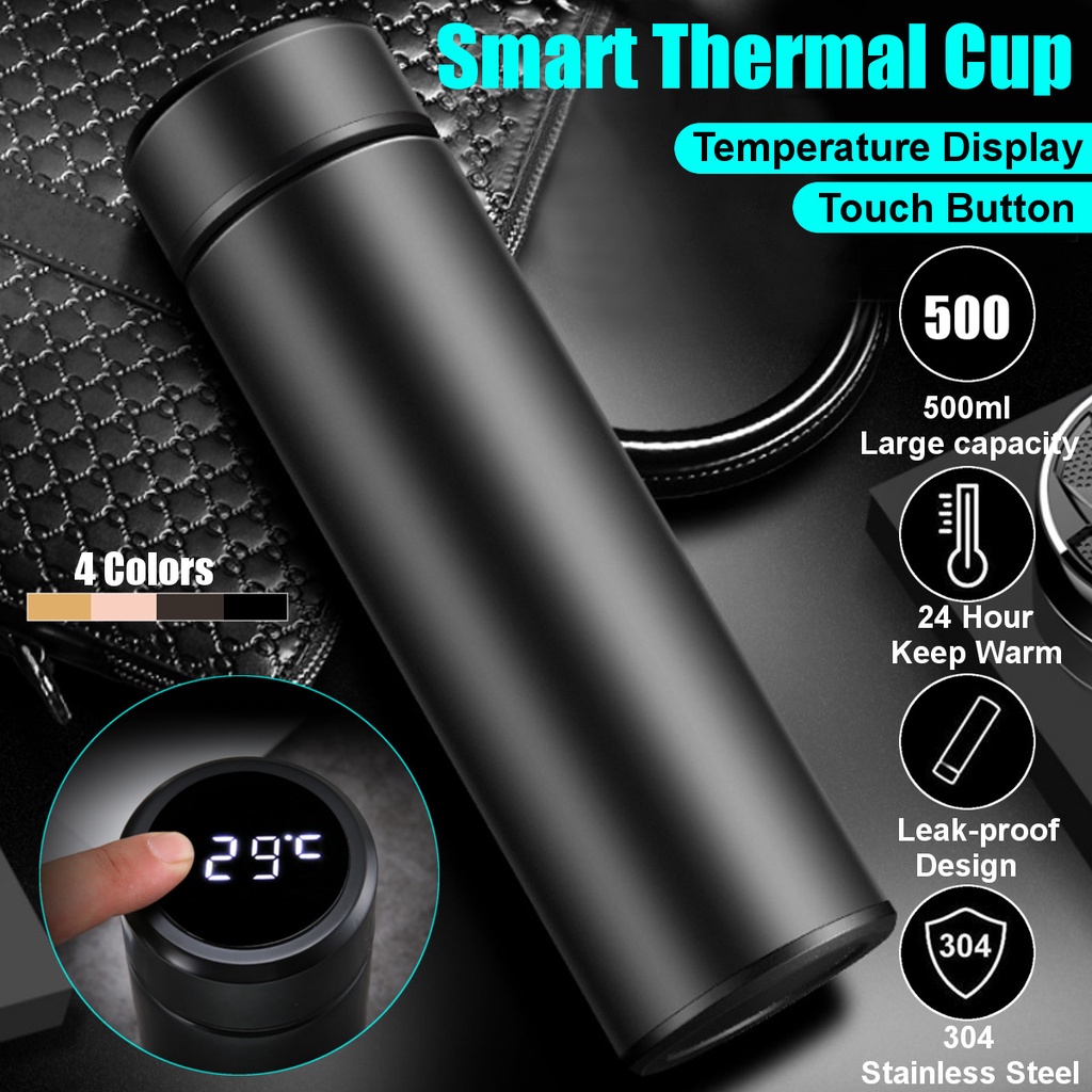 Thermos Led Temperature Display 500ML - Termos Temperatur 500ml Tahan - Termos es batu - Termos tahan panas - thermos led temperature - thermos air panas led - smart led termos - Thermos air panas tahan lama - Thermos air dingin - Thermos air panas 24 jam