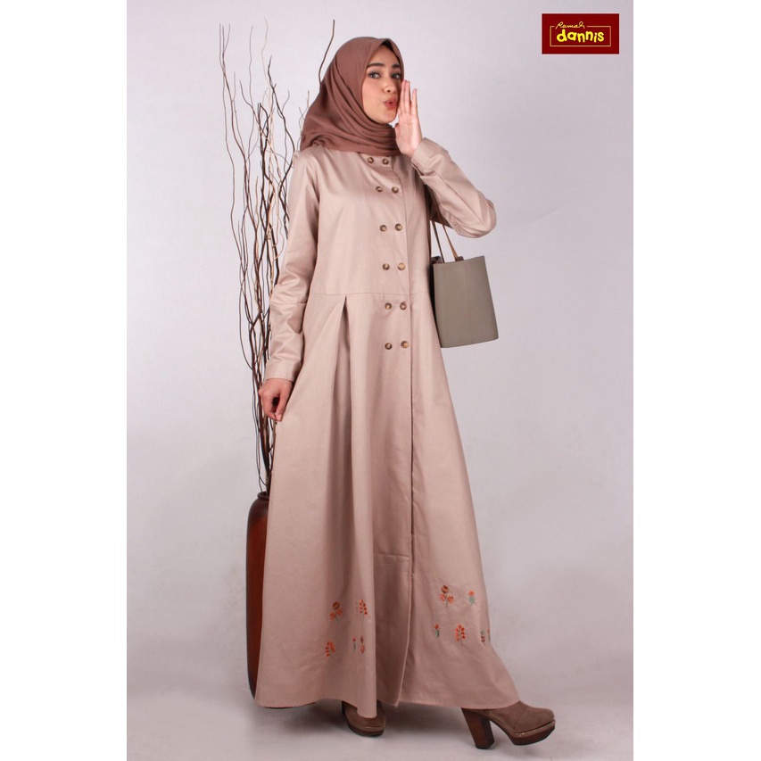 GAMIS ABAYA A20113 ~ BY DANNIS I Gamis branded kekinian free masker lembut adem menyerap keringat ti