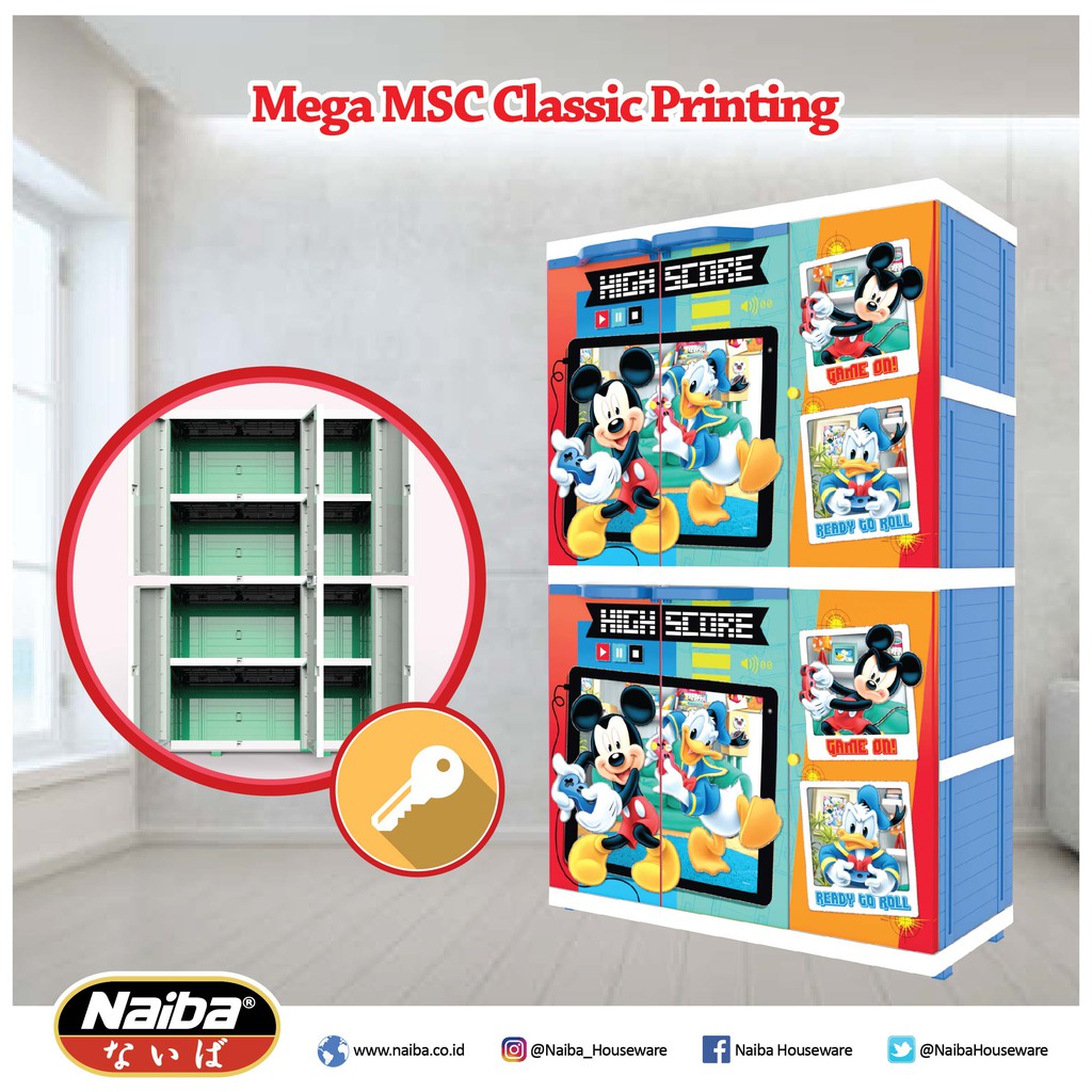  Lemari  Plastik  MEGA  MSC CLASSIC Printing Shopee Indonesia