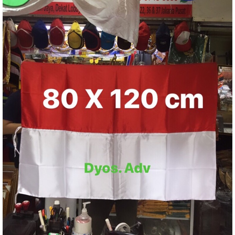 bendera merah putih satin 80x120cm