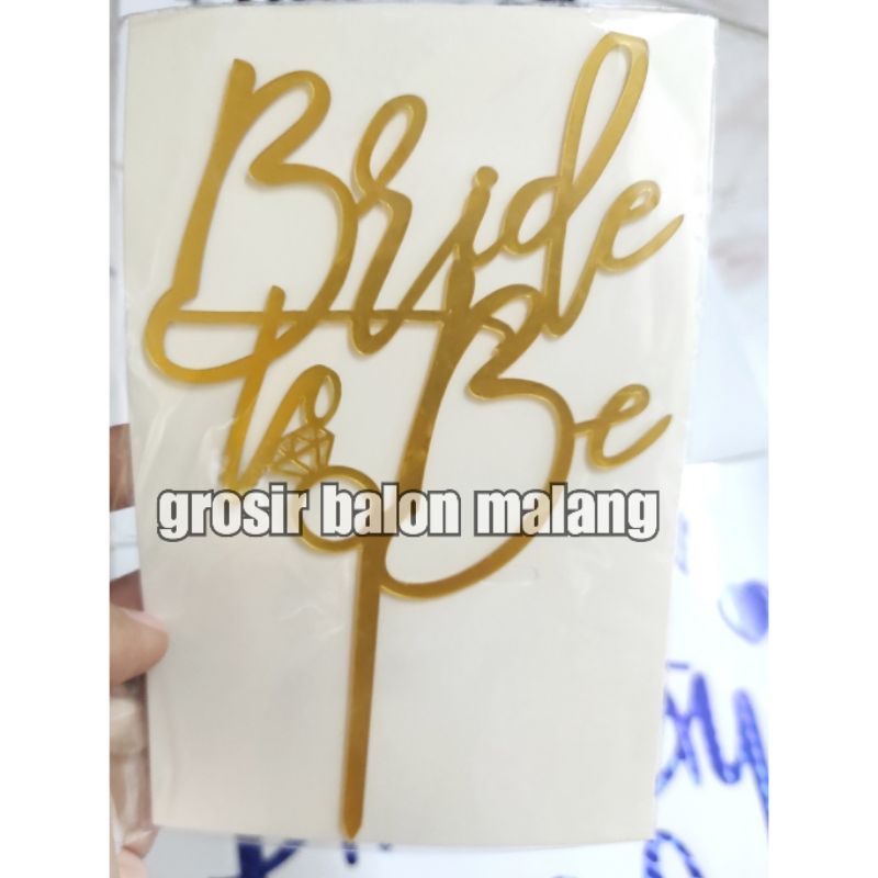 topper toper hiasan kue tart bride to be