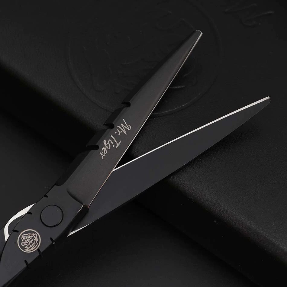 Gunting Rambut Professional Barber Hairdressing Scissors 6 Inch 2 PCS with Razor Comb + Hair Knife