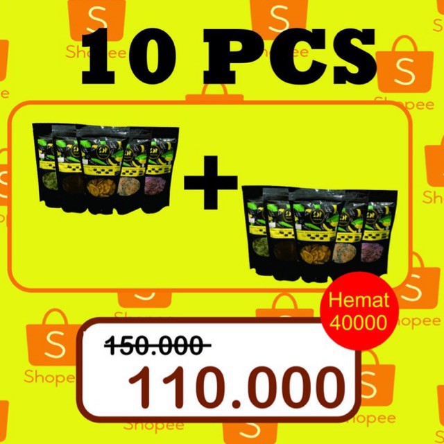 

Keripik Pisang Lumer Asli lumajang Paket Murah 10 Pcs