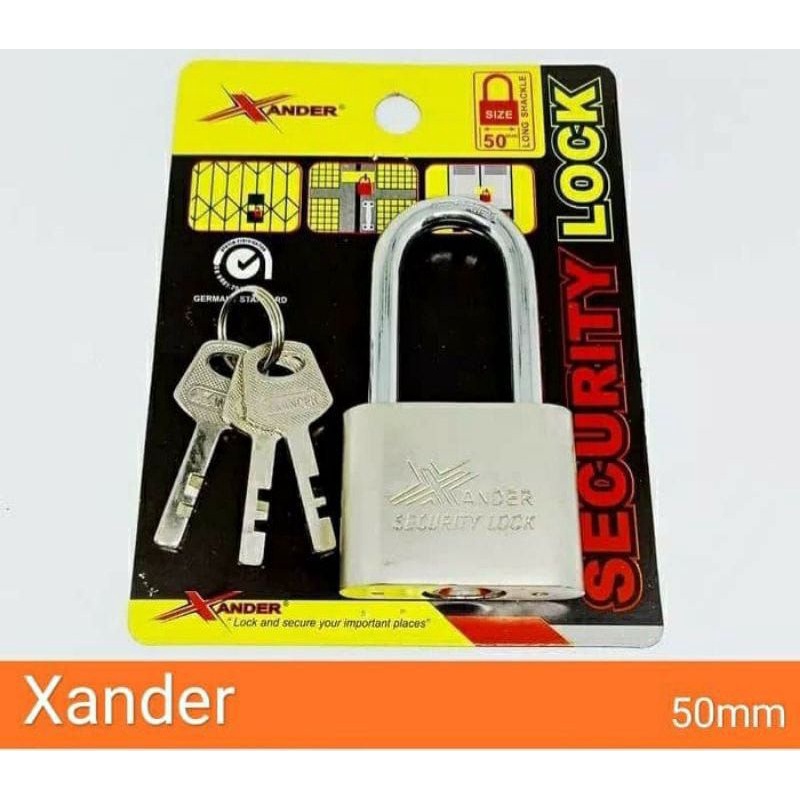 GEMBOK XANDER 30 40 50 60 MM LEHER PENDEK SECURITY PADLOCK PAGAR RUMAH